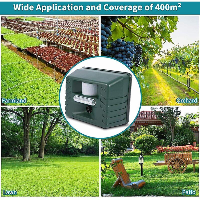Woodpecker Ultrasonic Bird Repeller – Outdoor Sonic & Light Deterrent for Effective Bird Control