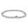 Pulsera de tenis con corte redondo – Oro blanco, 3mm