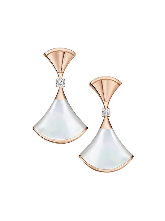 Divas’ Dream Earrings Gold Mother of Pearl