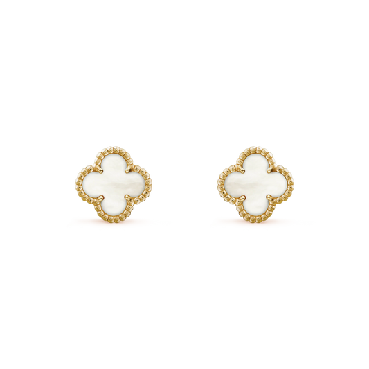 Clover Leaf Ear Studs Gold