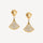 Divas’ Dream Earrings – 925 Silver, 18k Yellow Gold Plated with Cubic Zirconia