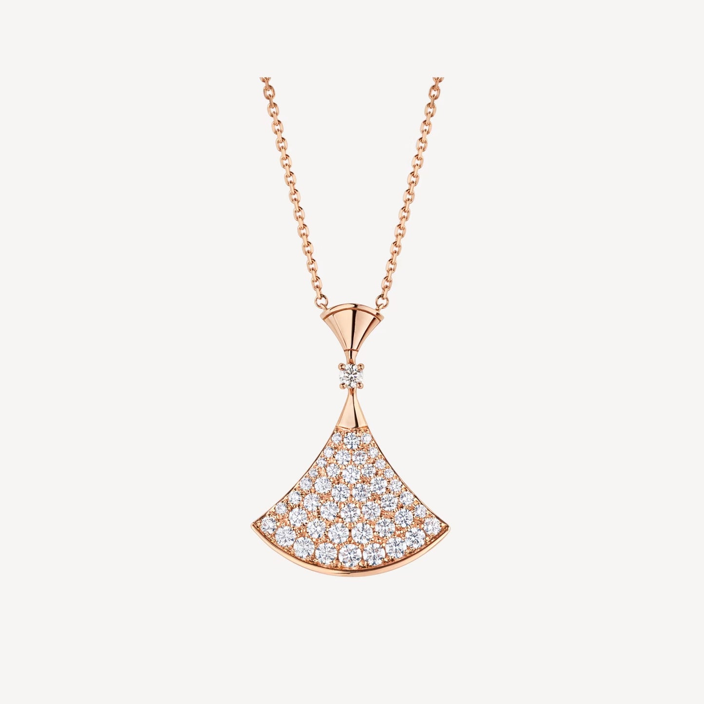 Clytia Love Divas'Dream Necklace,925 Silver,18k Rose Gold Plated,Cubic Zircon Paved