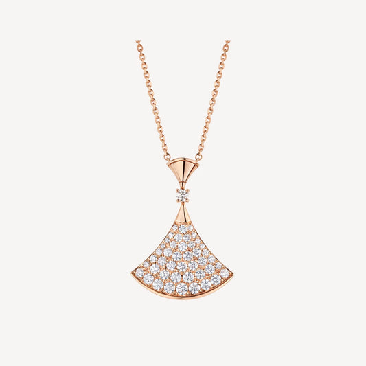 Divas’ Dream Necklace Rose Gold Cubic Zircon Pave