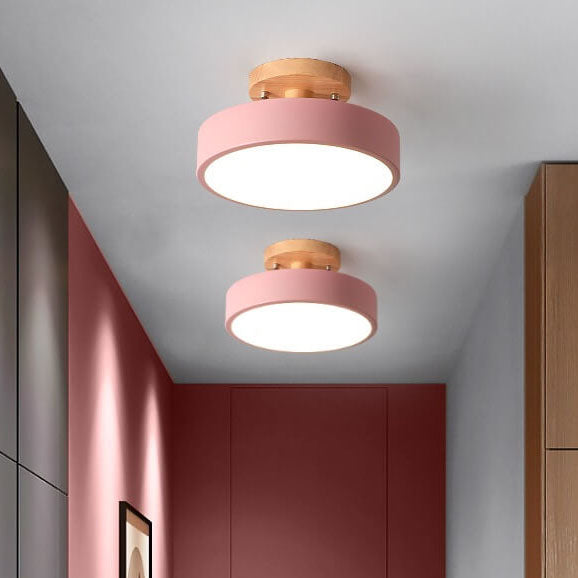 Lámpara de techo semiencastrada circular LED nórdica