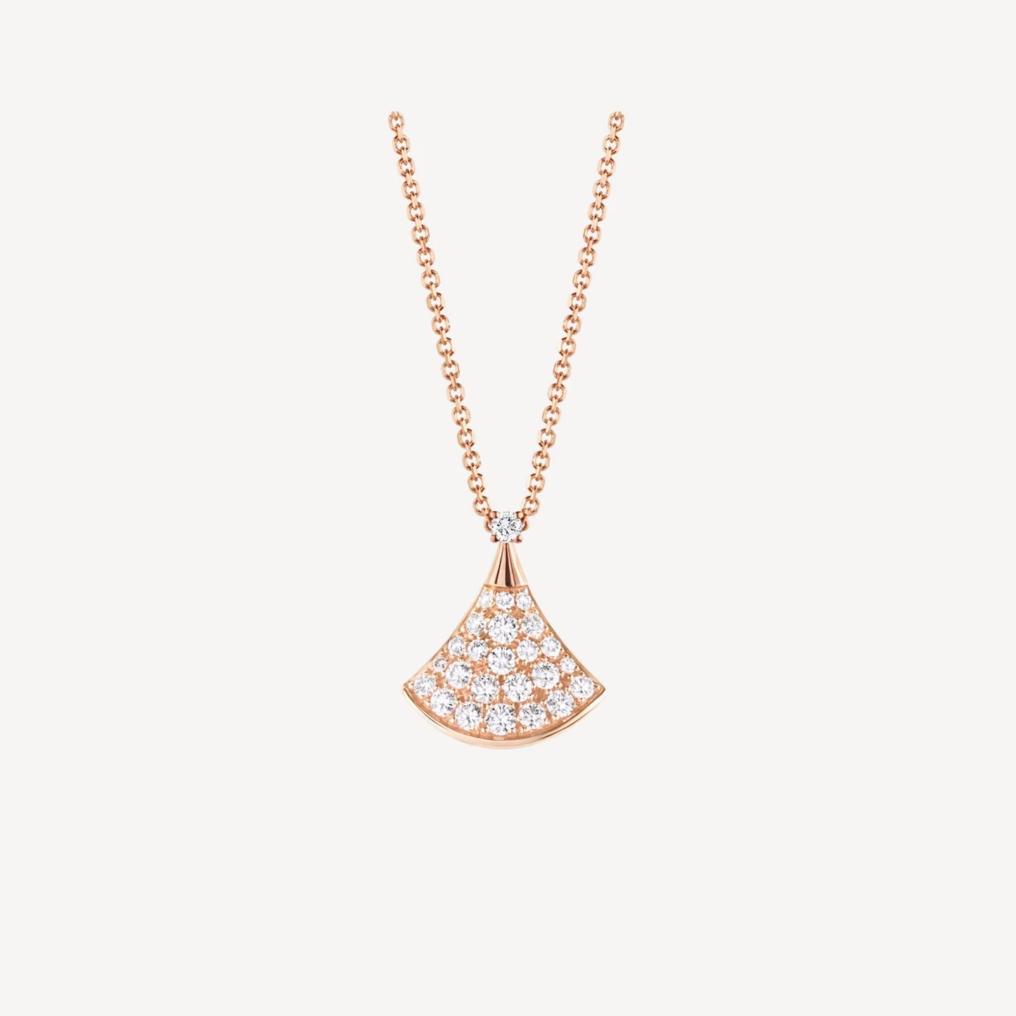 Divas’ Dream Necklace Rose Gold Cubic Zircon Pave