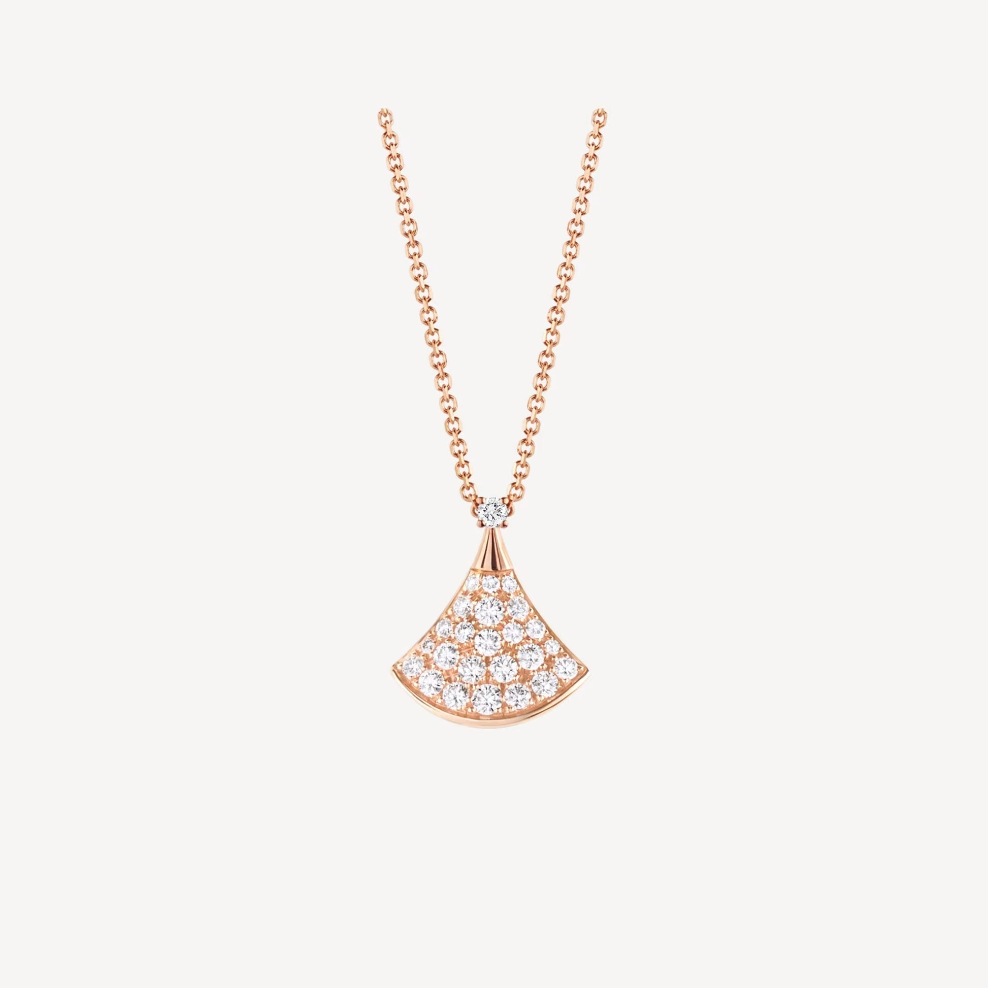 Divas’ Dream Necklace Rose Gold Cubic Zircon Pave