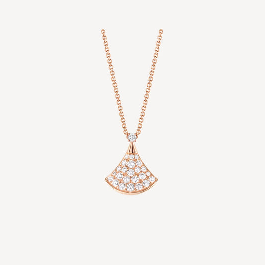 Divas’ Dream Necklace Rose Gold Cubic Zircon Pave