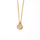 Måne- och stjärnhalsband, 925 silver, 18K förgylld, vit pärlemor