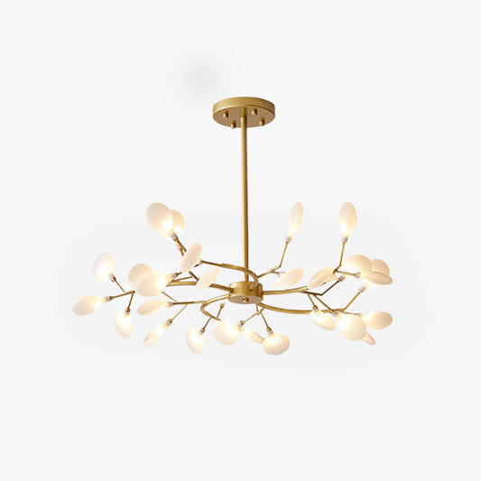 Lampadario a sospensione Firefly Art Deco nero/oro per soggiorno
