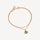 Pulsera Divas' Dream – Plata 925, Baño de Oro Rosa 18k, Ágata Verde