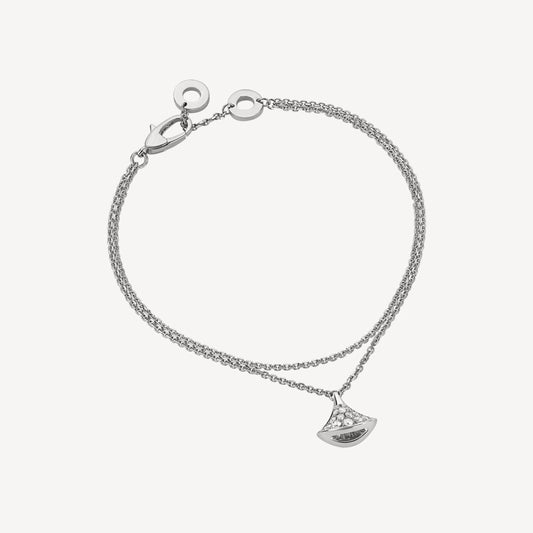 Divas' Dream Bracelet White Gold Cubic Zircon Paved