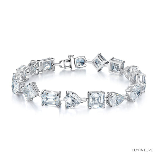 Diamond Bracelet Sterling Silver