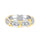Anillo de forma geométrica, plata 925 con circonita cúbica brillante