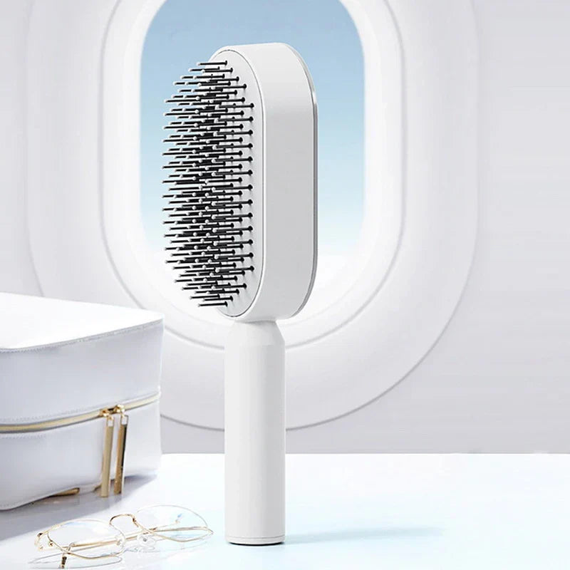 Brosse à cheveux autonettoyante – Brosse démêlante pour tous types de cheveux