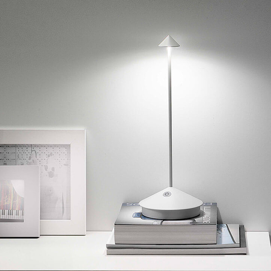 Lámpara de mesa LED minimalista | Iluminación inalámbrica impermeable y regulable