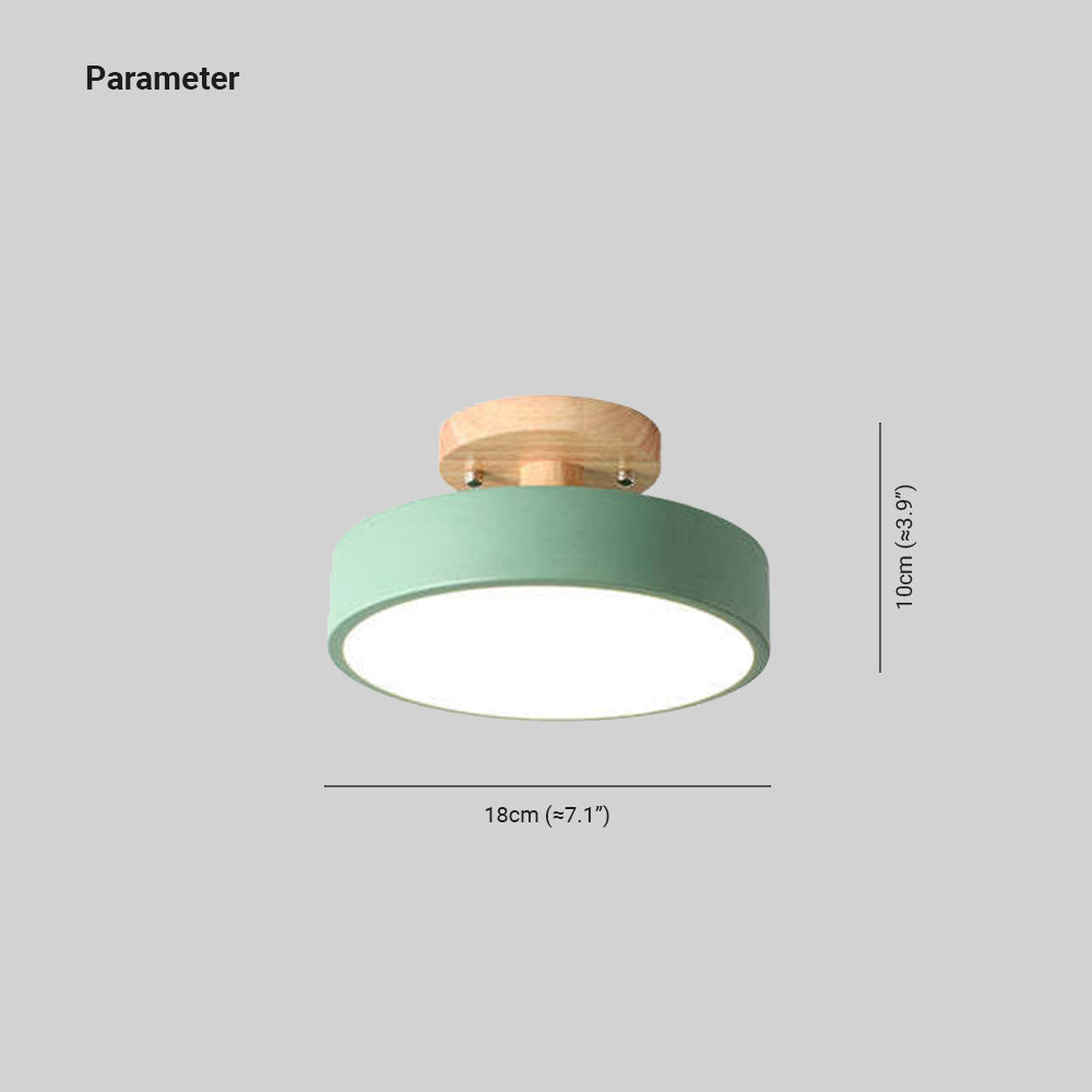 Hringlaga LED Innfelldur Loftljós Nútímalegt Viður/Plast