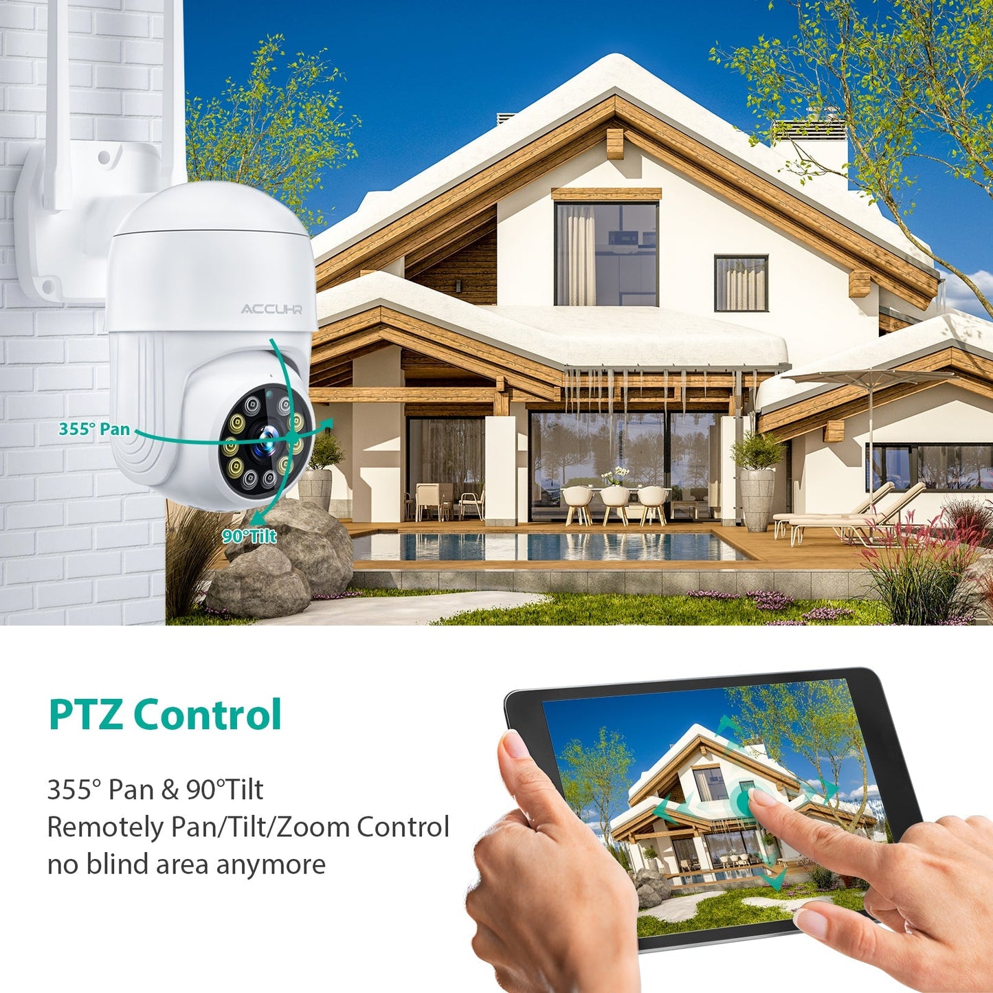 1080P IP Camera Draadloze WIFI Buiten CCTV HD PTZ Slimme Huisbeveiliging IR Cam VK