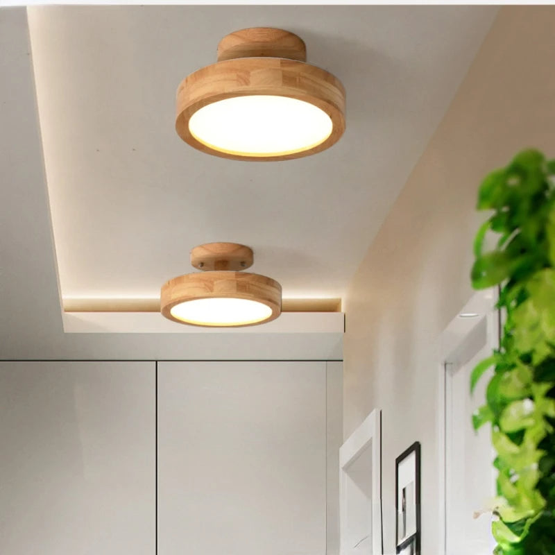 Hringlaga LED Innfelldur Loftljós Nútímalegt Viður/Plast