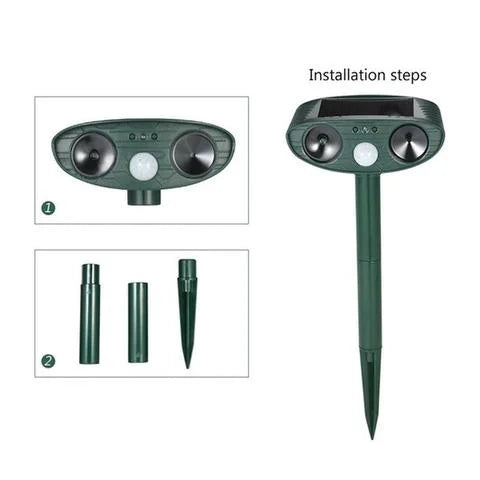 Ultrasonic Solar Deer Repeller – Motion Sensor Animal Deterrent for Garden & Yard
