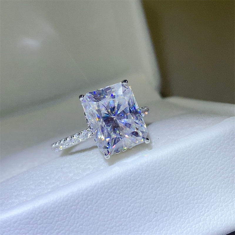 Luminous Grace 5 Carat Moissanite Zircon Silver Ring