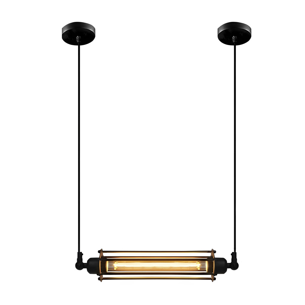 Retro LED Svart Järn Industriell Taklampa