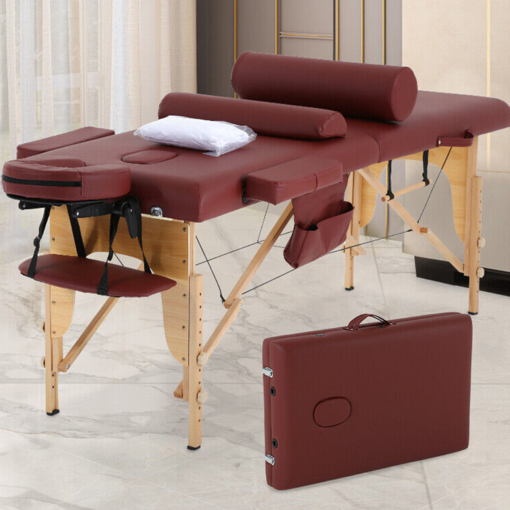 Foldable Massage Table – Heavy Duty Professional Portable Spa Bed Set
