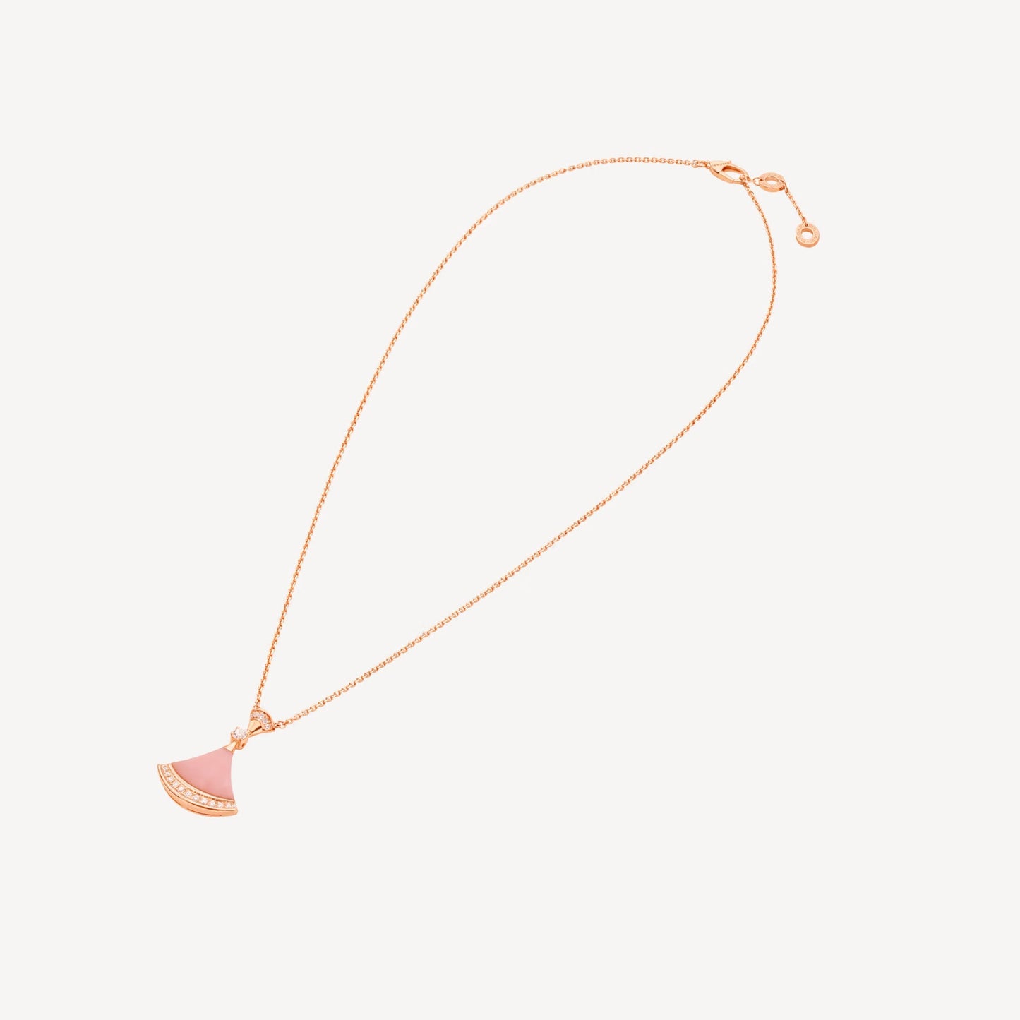 Divas’ Dream Halsband, 925 Silver, 18K Guldpläterad, Rosa Agat