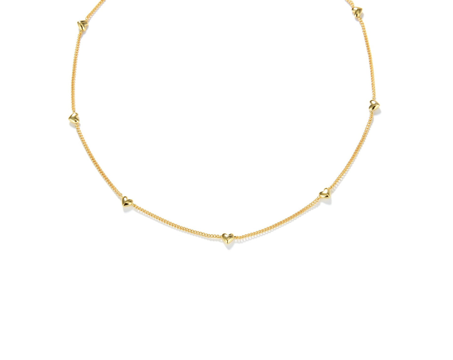 Clytia Love Heart Necklace Necklace,925 Silver, 18k Gold Plated,9 Motifs
