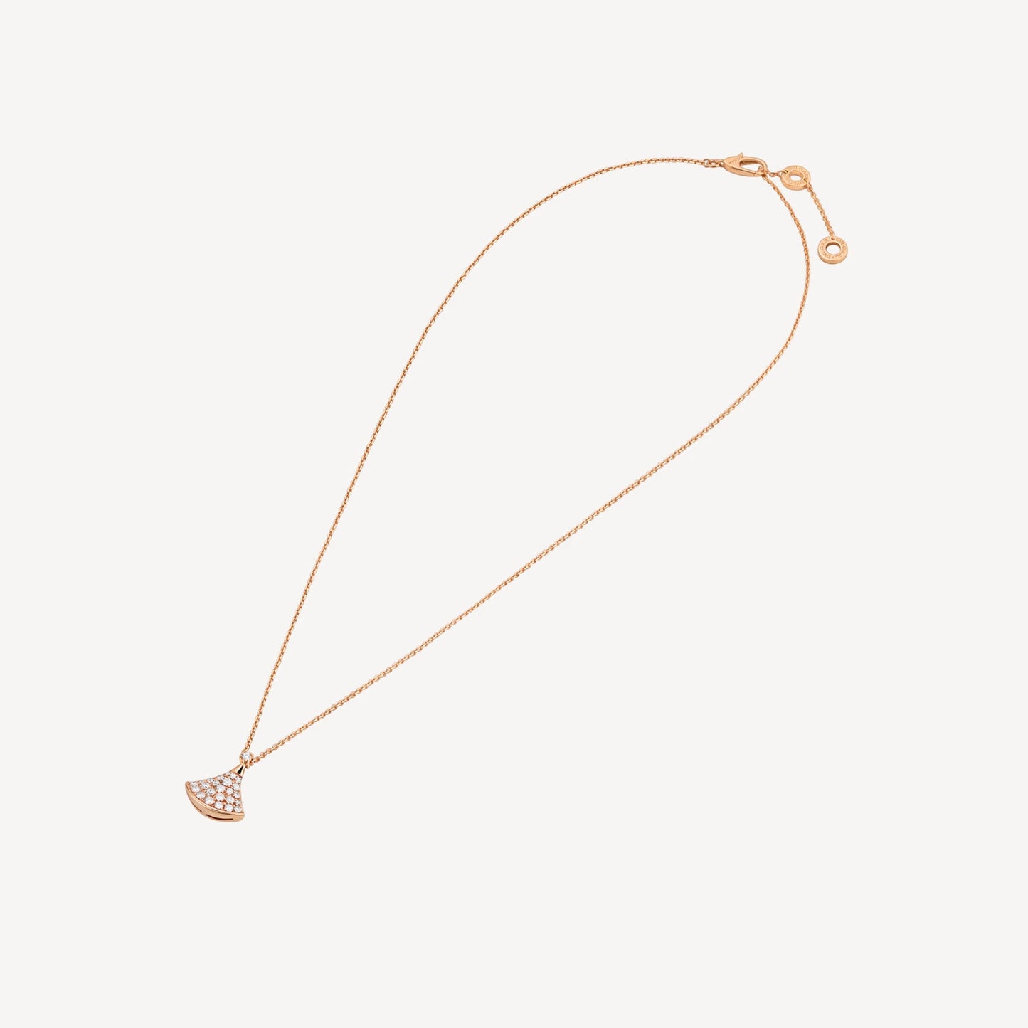 Divas’ Dream Necklace, 18K Rose Gold Plated, Cubic Zircon Pave