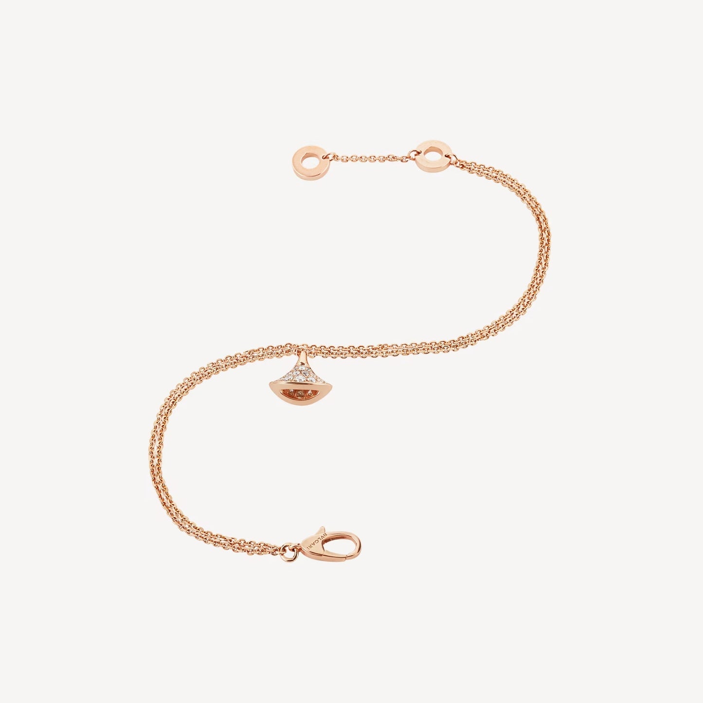 Divas' Dream Bracelet – 925 Silver, 18k Rose Gold Plated, Cubic Zircon Paved