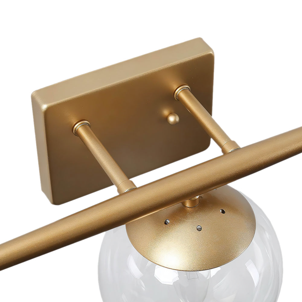 Lámpara de tocador minimalista de 3 luces doradas regulables