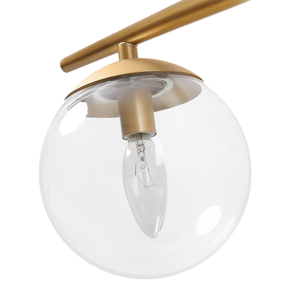 Lámpara de tocador minimalista de 3 luces doradas regulables
