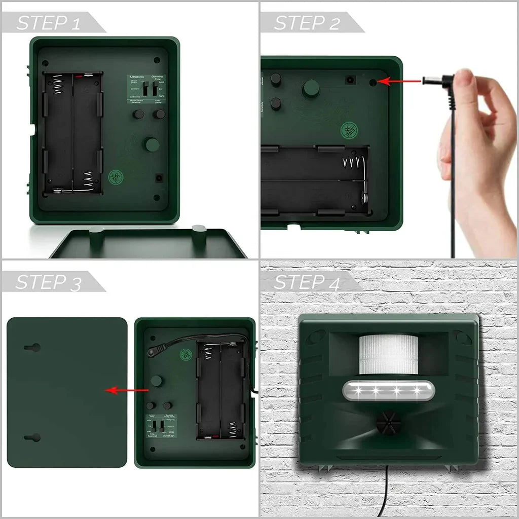 Woodpecker Ultrasonic Bird Repeller – Solar-Powered Outdoor Bird Control Device