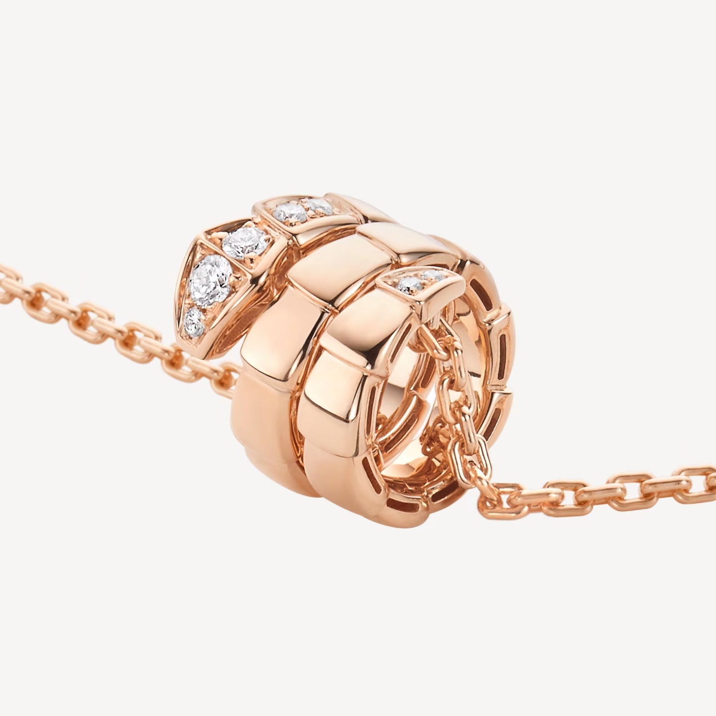 Clytia Love Serpenti Necklace,925 Silver,18k Rose Gold Plated,Inlaid cubic zircon