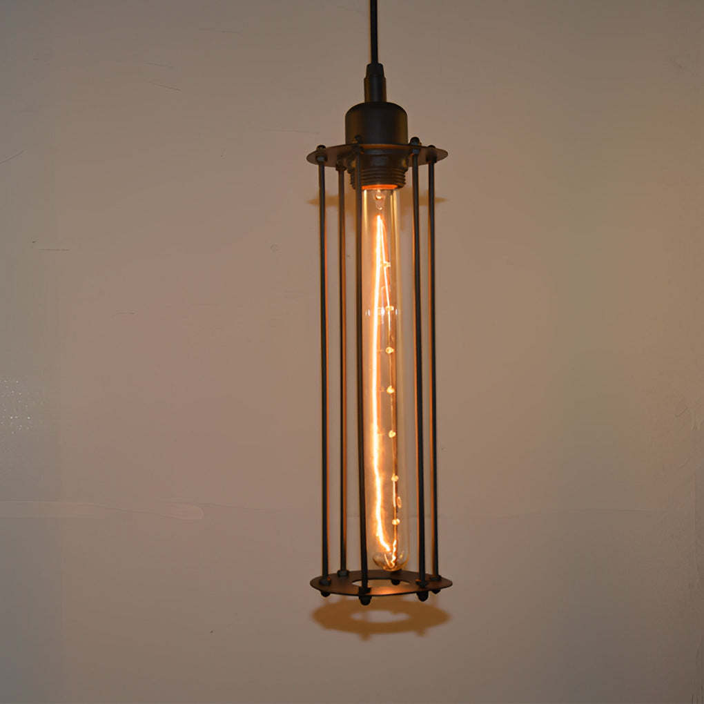 Retro LED Svart Järn Industriell Taklampa