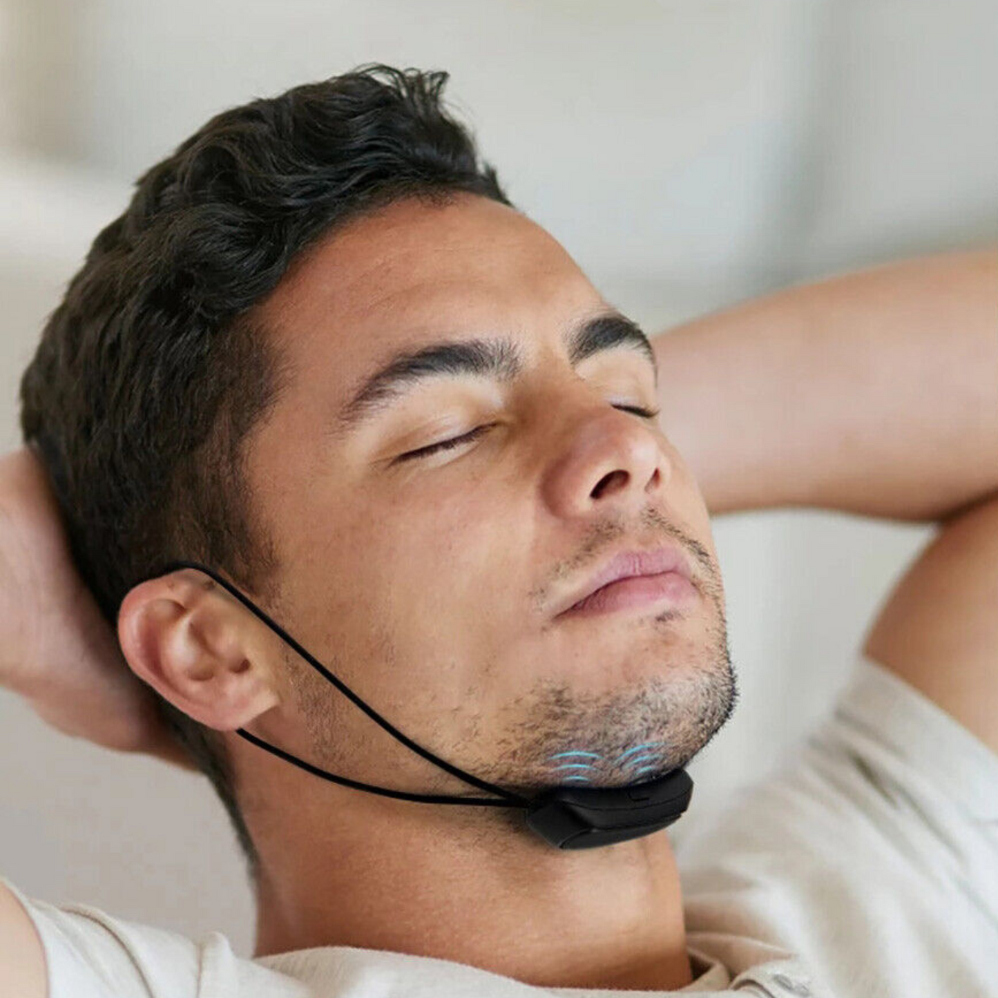 Dispositif intelligent de sangle de menton anti-ronflement pour raffermissement musculaire Tens