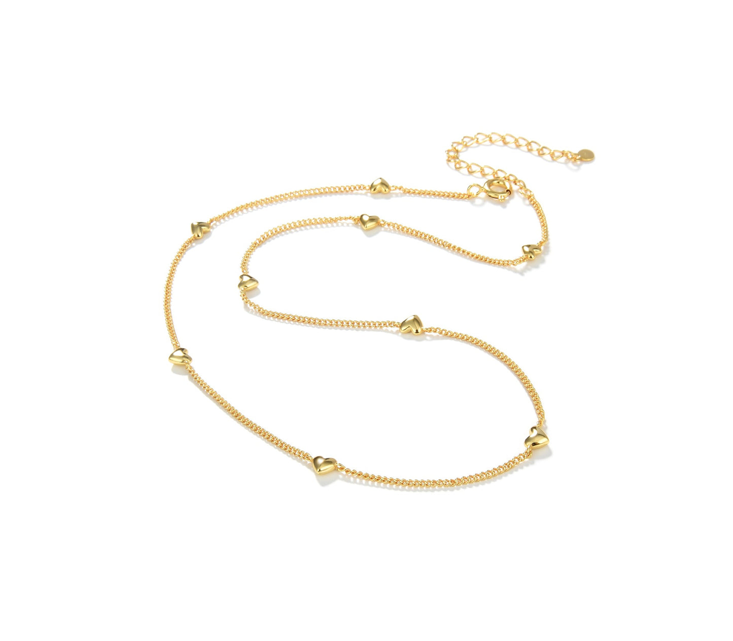 Clytia Love Heart Necklace Necklace,925 Silver, 18k Gold Plated,9 Motifs