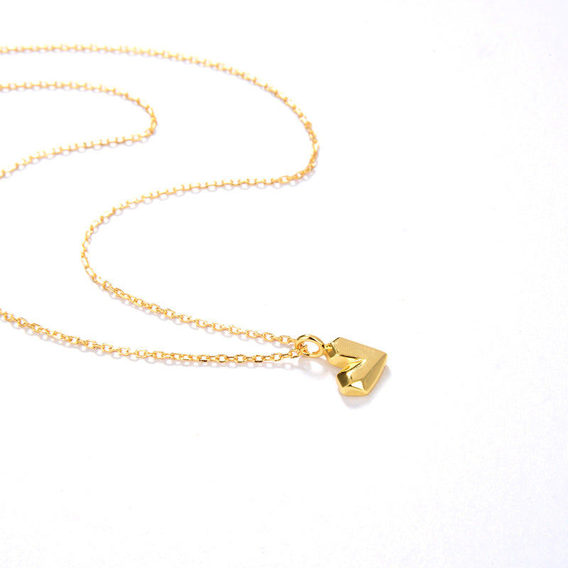 Clytia Love Heart Shaped Necklace,925 Silver, 18k Gold Plated