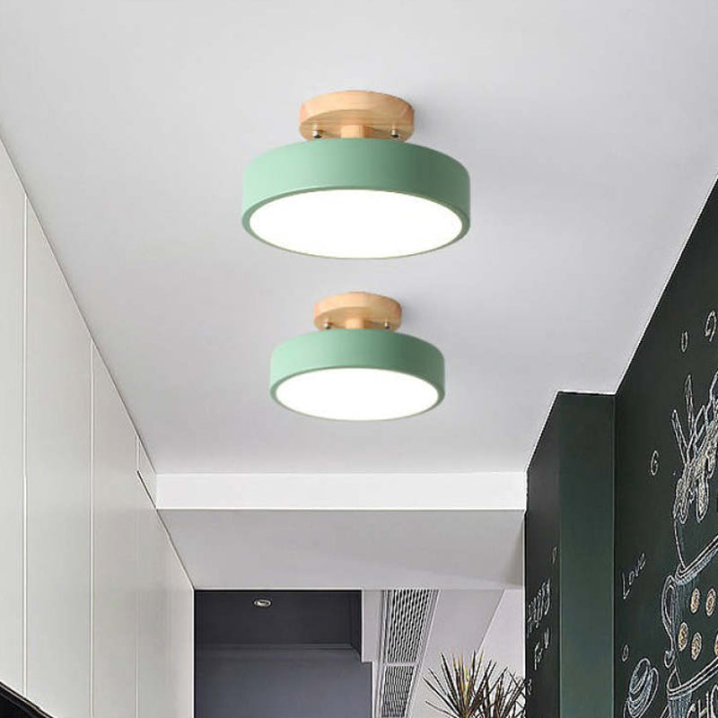 Hringlaga LED Innfelldur Loftljós Nútímalegt Viður/Plast