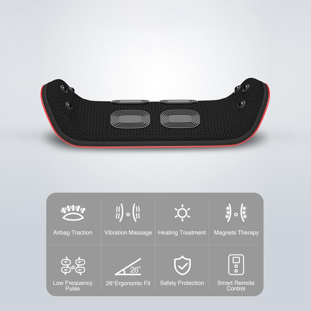 Electric Waist Massager Lumbar Traction Device – Heated Vibration Therapy for Lower Back Pain Relief