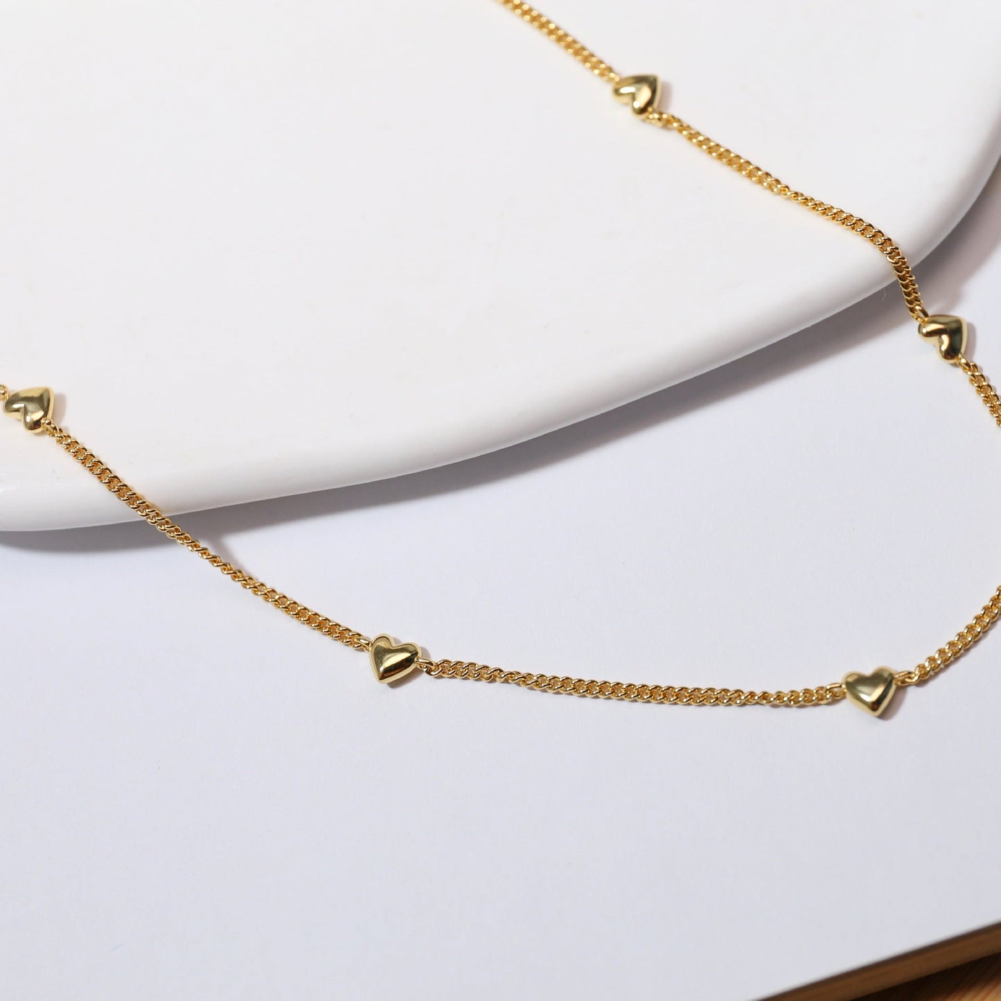 Clytia Love Heart Necklace Necklace,925 Silver, 18k Gold Plated,9 Motifs