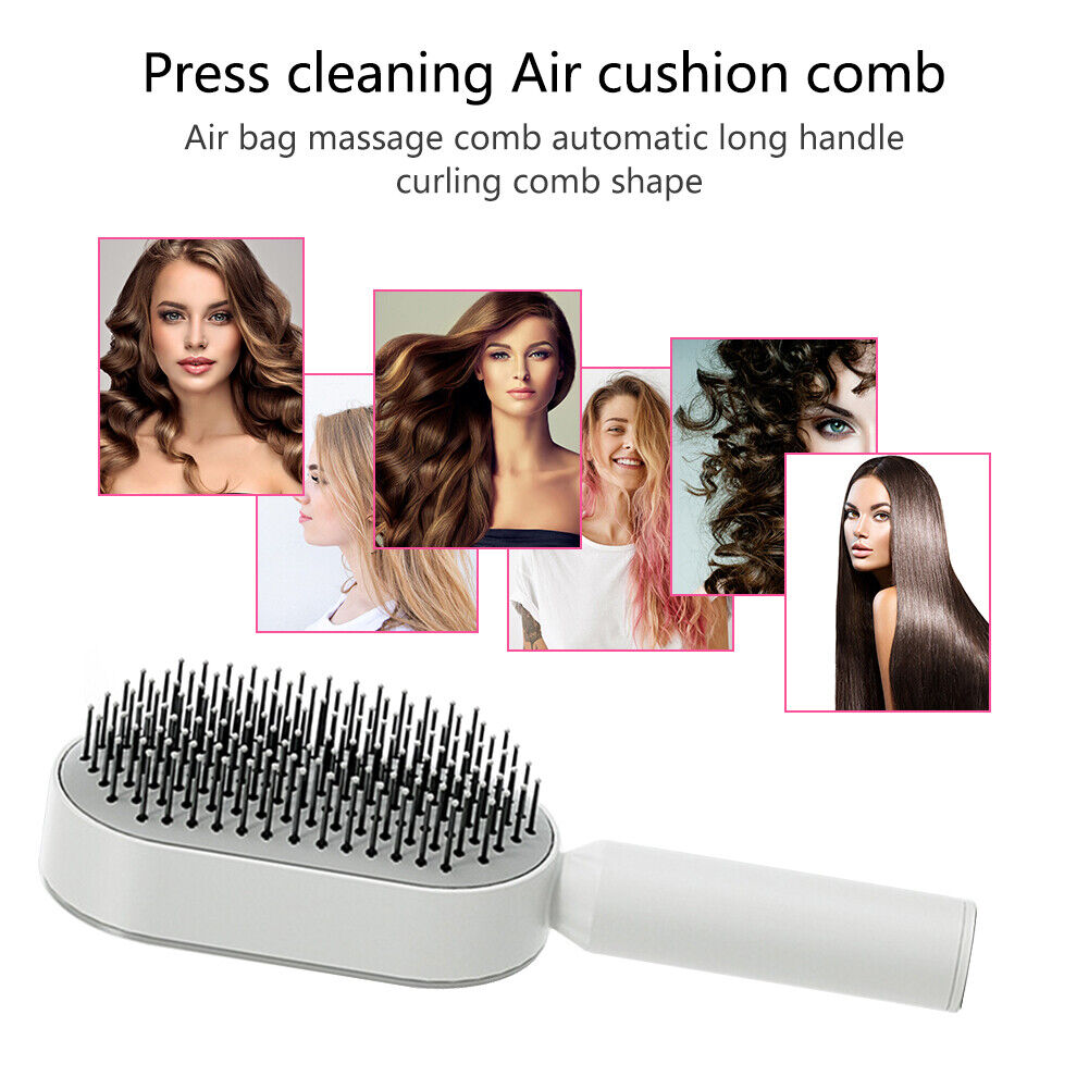 Brosse à cheveux autonettoyante – Brosse démêlante pour tous types de cheveux