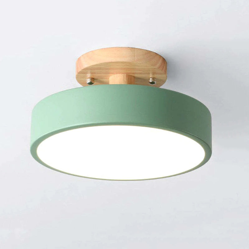 Hringlaga LED Innfelldur Loftljós Nútímalegt Viður/Plast