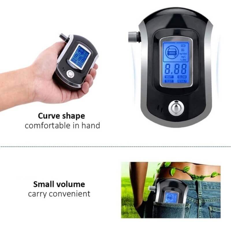 Police-Grade Professional Alcohol Tester Breathalyzer – High-Accuracy Fuel Cell Sensor & Digital LCD Display