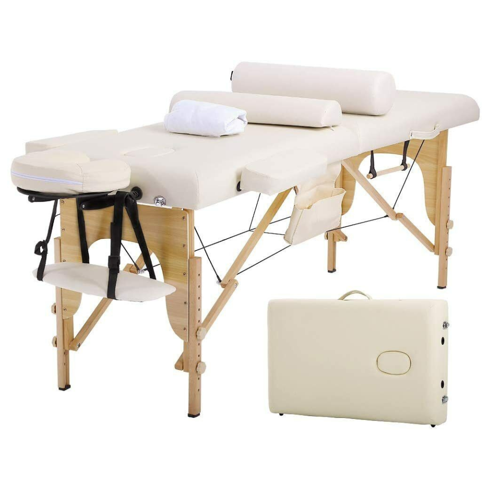 Foldable Massage Table – Heavy Duty Professional Portable Spa Bed Set