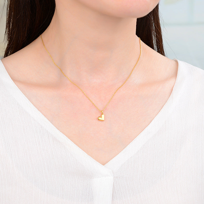 Clytia Love Heart Shaped Necklace,925 Silver, 18k Gold Plated