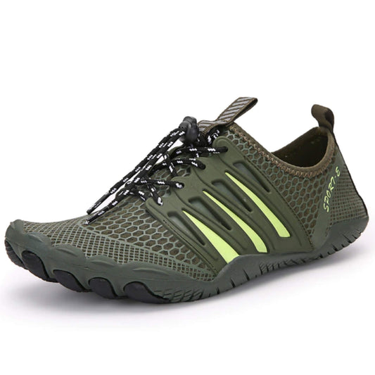 Zapatos descalzos transpirables para exteriores unisex verde