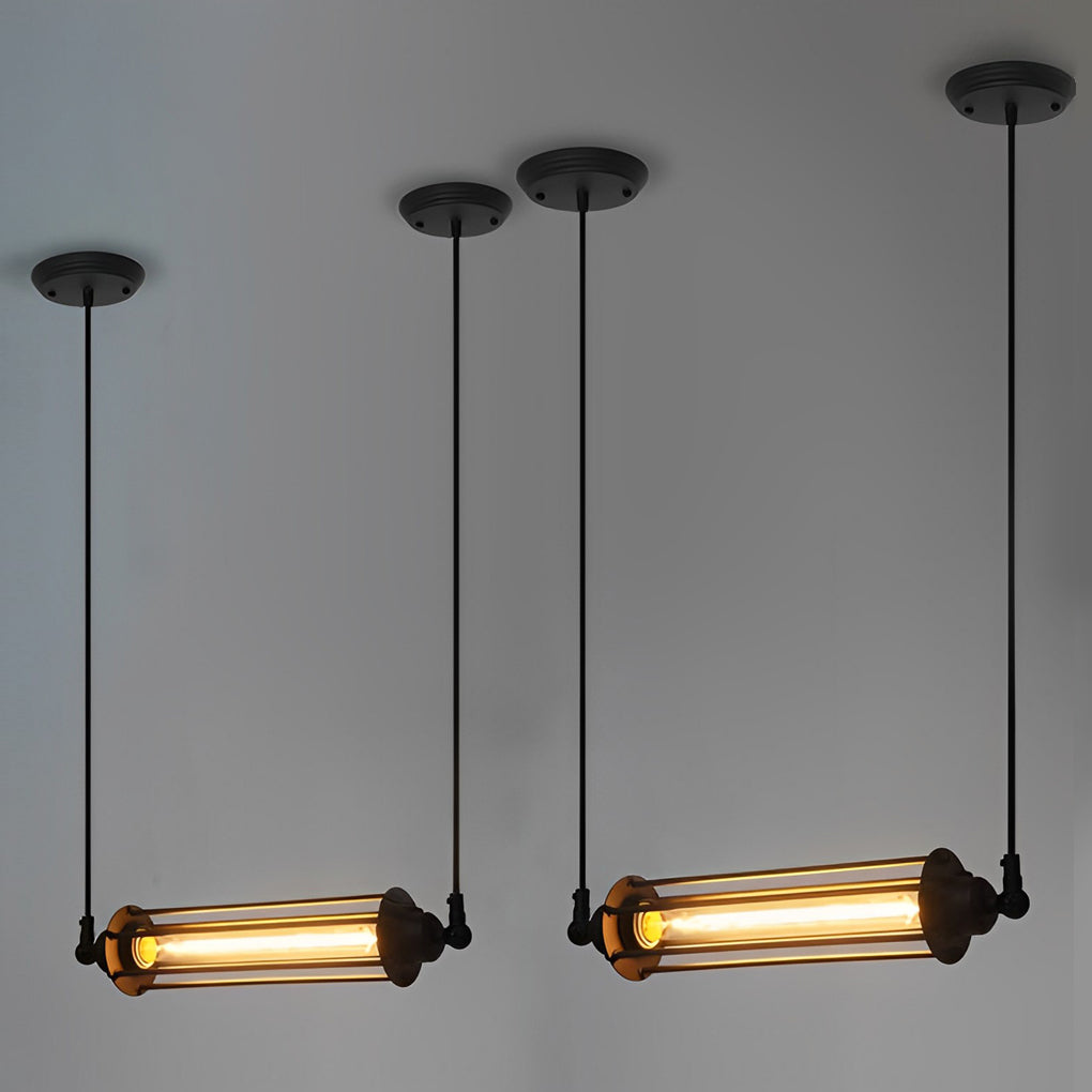 Retro LED Svart Järn Industriell Taklampa