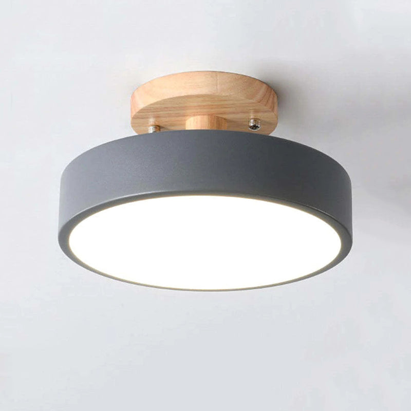 Hringlaga LED Innfelldur Loftljós Nútímalegt Viður/Plast