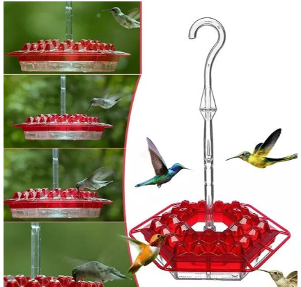Comedero para colibríes a prueba de hormigas con perchero colgante para exteriores